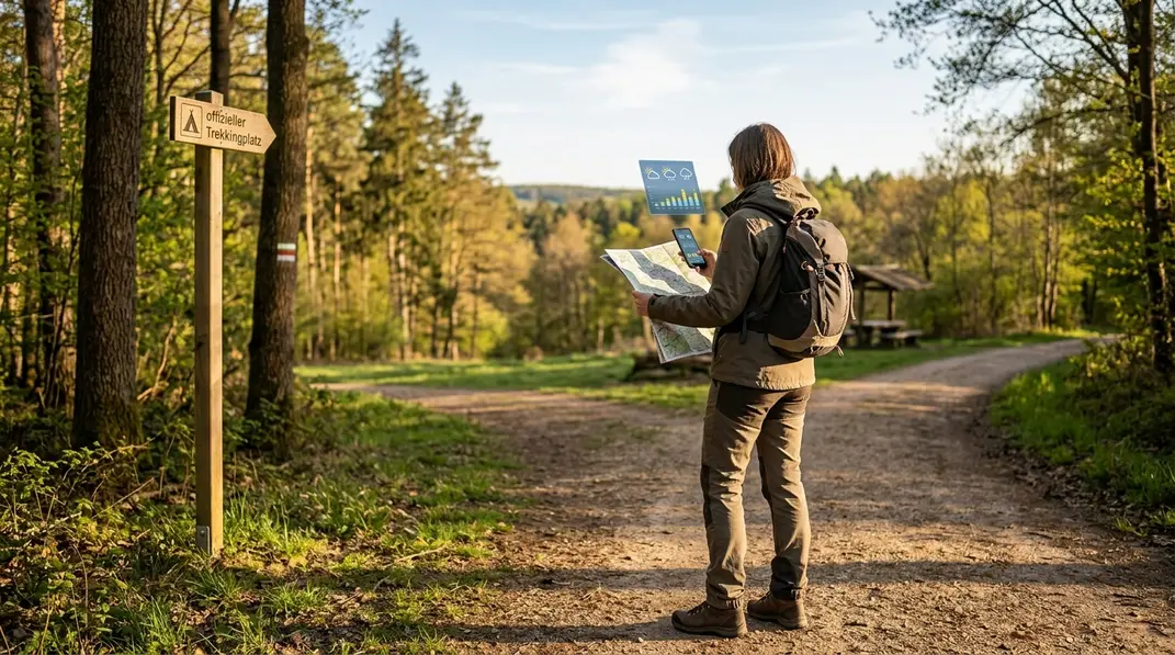 Eine sorgfältige Planung klärt Route, Wetter und erlaubten Übernachtungsort vor dem Start.